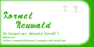 kornel neuwald business card